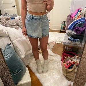 Denim blue jean skort, size small
